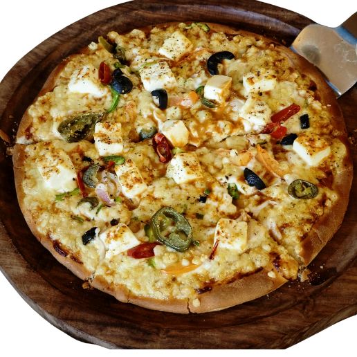 Peppy Paneer - Peppers, Chilli, Paneer, Jalapeno pizza