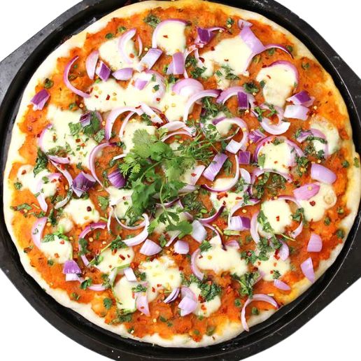 Chicken Pav Bhaji Pizza - Onion, Chilli, Pav Bhaji Masala, Butter